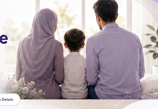 Pakistani Muslim family in a calm home